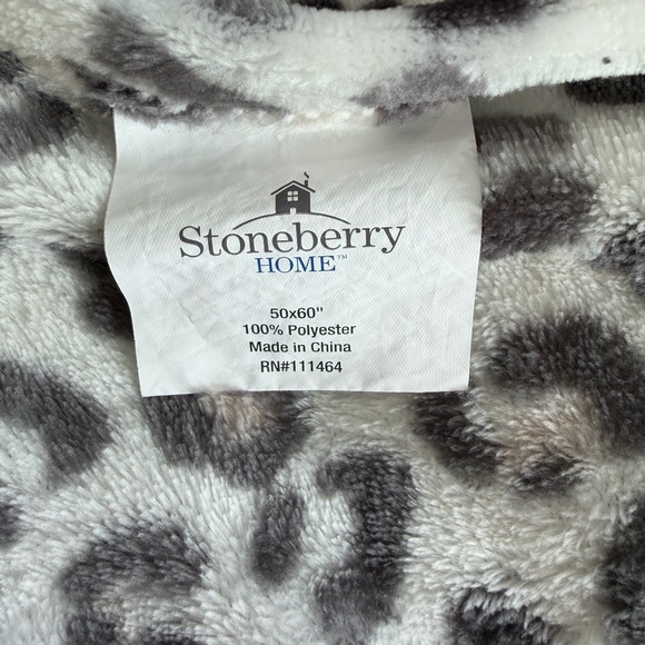 Robe slippers throw leopard faux fur size L matching set - Picture 2 of 14